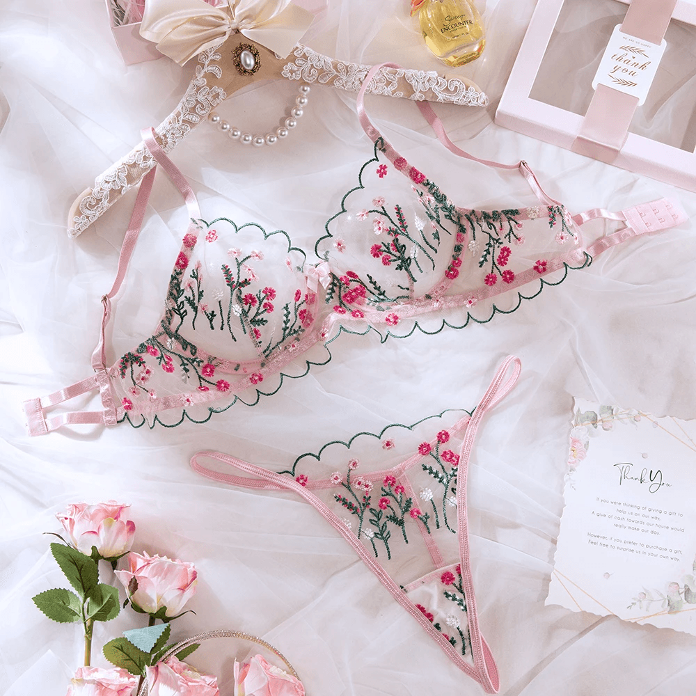 Conjunto de Lingerie FlowerLace™ | O Segredo das Mulheres - savina