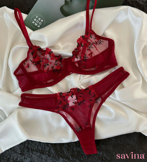 Conjunto Lingerie Cherry™ | O Segredo das Mulheres (FRETE GRÁTIS) - savina