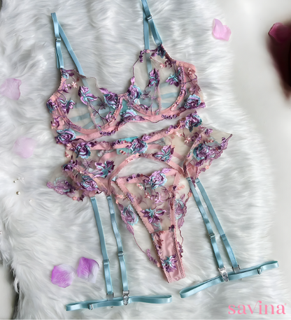 Lingerie Lavender Floral™ | Delicada e Sofisticada