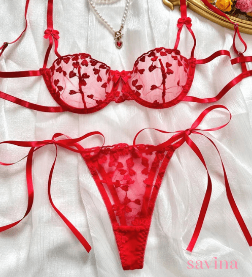 Conjunto Lingerie StrepHeart™ | O Segredo das Mulheres (Conjunto Completo) - savina