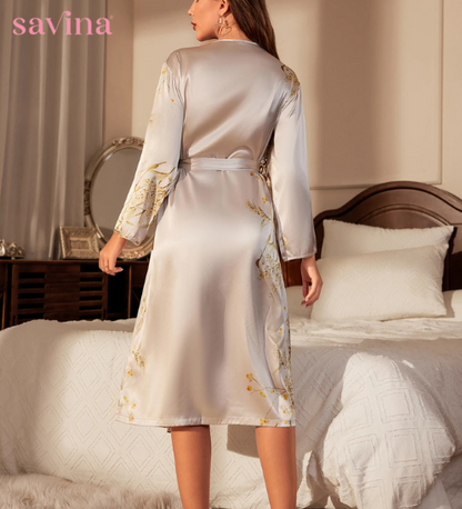 Robe Floral Royalty™ | Elegância e Conforto (FRETE GRÁTIS) - savina