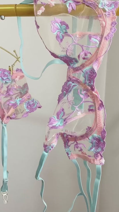 Lingerie Lavender Floral™ | Delicada e Sofisticada